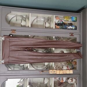 Aerie Brown Leather Leggings